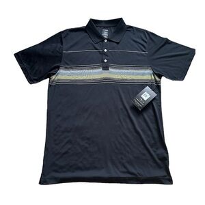 🆕 Page & Tuttle Cool Swing Short Sleeve Black Polo Shirt Size L
